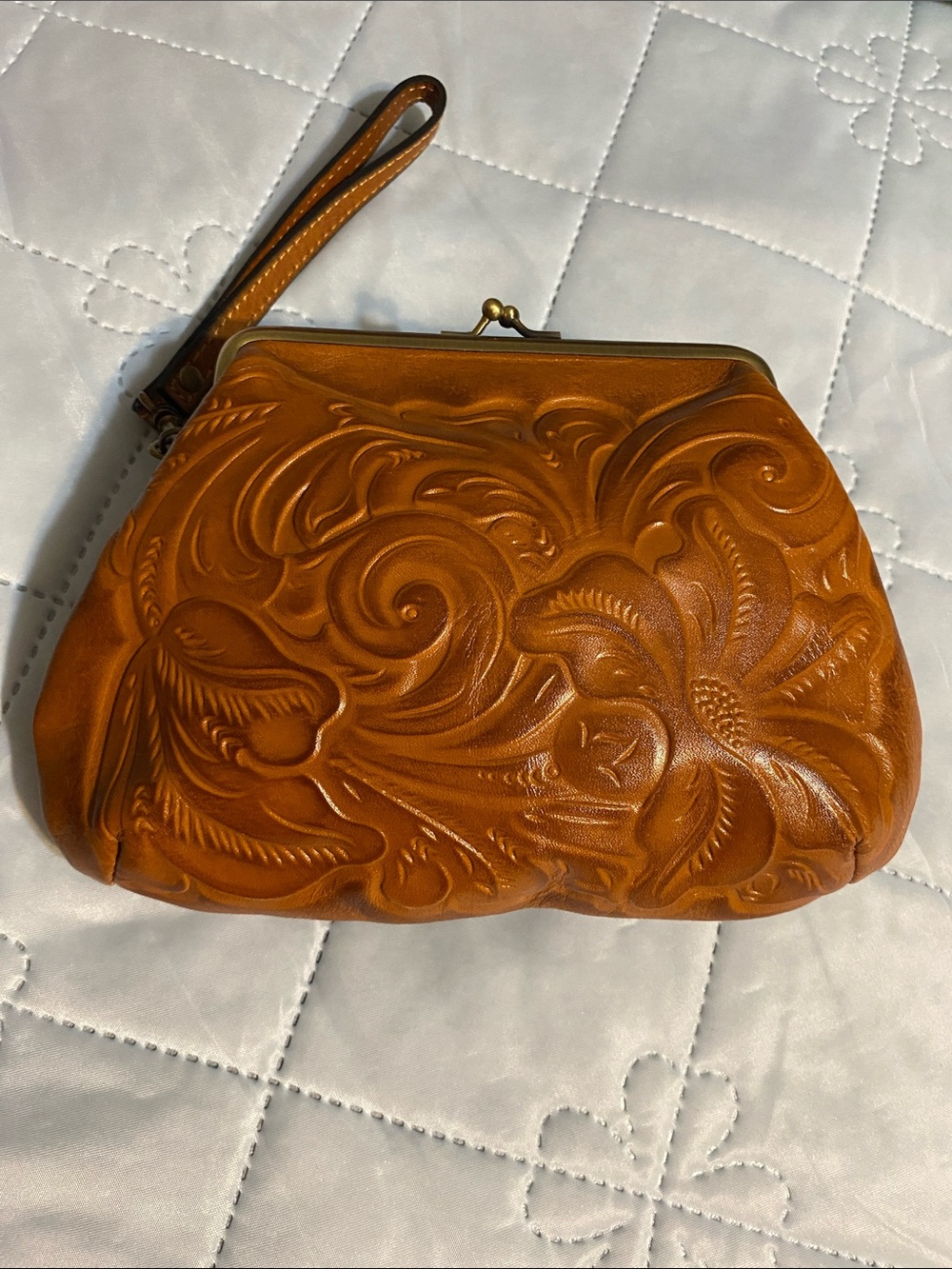 Patricia Nash Tooled Wristlet Clutch